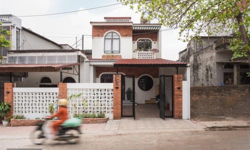 Mẫu nhà phố 2 tầng 4 phòng ngủ hiện đại